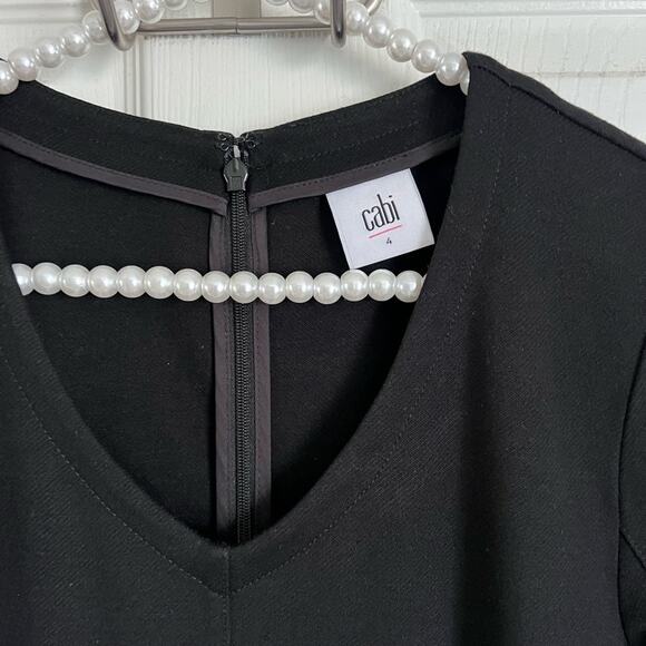 Cabi Claire Sheath Dress Black Ponte Knit Size 4 style 3101 - Picture 2 of 8